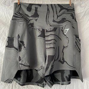 Gymshark Black and Gray Athletic Shorts